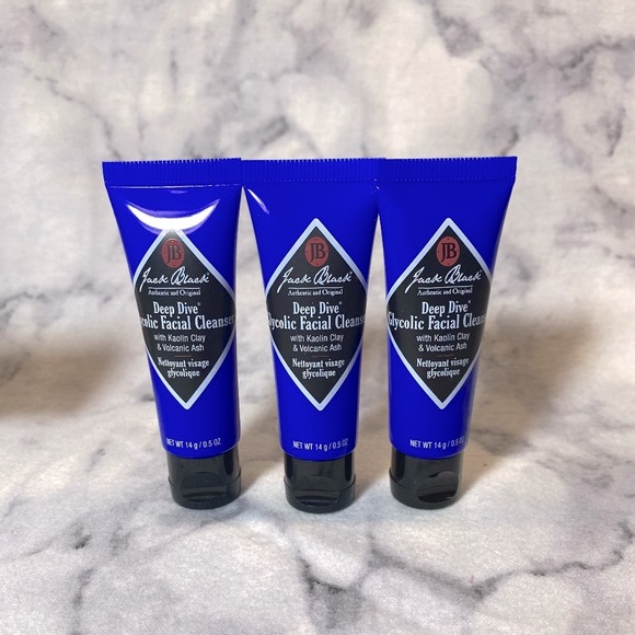 Jack Black Trio Deep Dive Glycolic Facial Cleanser Gift Set, NEW - 3 x 14 ml - Picture 2 of 7